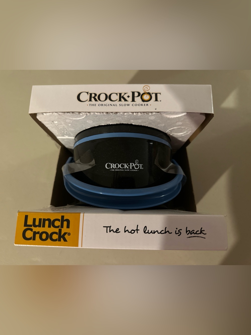 NIB Crock Pot LUNCH CROCK Mini Crock Pot Black and Blue